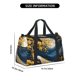 thumbnail image 3 of Balery Moonlit Golden Tree Peacock Bolsa de Gimnasio para Mujeres, Bolsa de Viaje con Bolsillo Húmedo, Bolsa de Fin de Semana para Mujeres, Bolsa de Viaje Resistente al Agua, 3 of 7