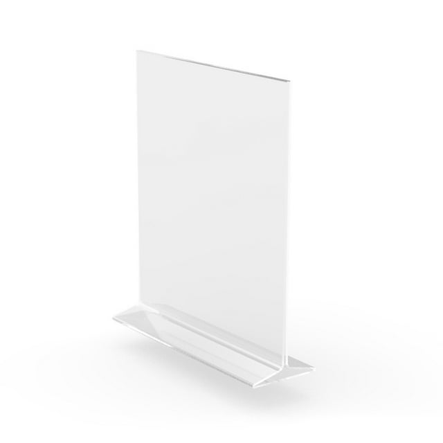FixtureDisplays® 12PK 8.5x11" Clear Polystyrene Sign Holder Picture Frame Photo Menu Holder Countertop Display Rack 11193-3-8.5x11-12PK Peel off protective film (white) before use.