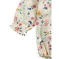 thumbnail image 6 of Seyurigaoka Baby Girls Clothes Set Floral Print Long Sleeve Romper and Cap, 6 of 7
