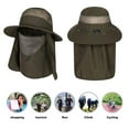 thumbnail image 3 of Men Women 50+ UPF Fishing Cap with Removable Face Mask Ear Neck Flap Cover Outdoor UV 360 Degree Protection Waterproof Quick Dry Sun Hat Visor Neck Cover Cap For Hiking Fishing, 3 of 10