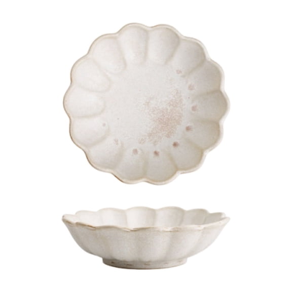 Tunhigl Minimalist Ceramic Dinner Plate, Smooth Glazed Round Serving Platter For Home Kitchen Dining Pasta Steak Salad Tableware