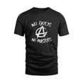 thumbnail image 2 of NO GODS NO MASTERS T-Shirt Décontracté à Manches Courtes pour Hommes avec Imprimé Graphique Unique - Respirant 100 % Coton, Col Rond, Parfait pour les Sorties d'Été, à Trier, Hauts Imprimés Tee pour Adulte, Homme, Femme, 2 of 7