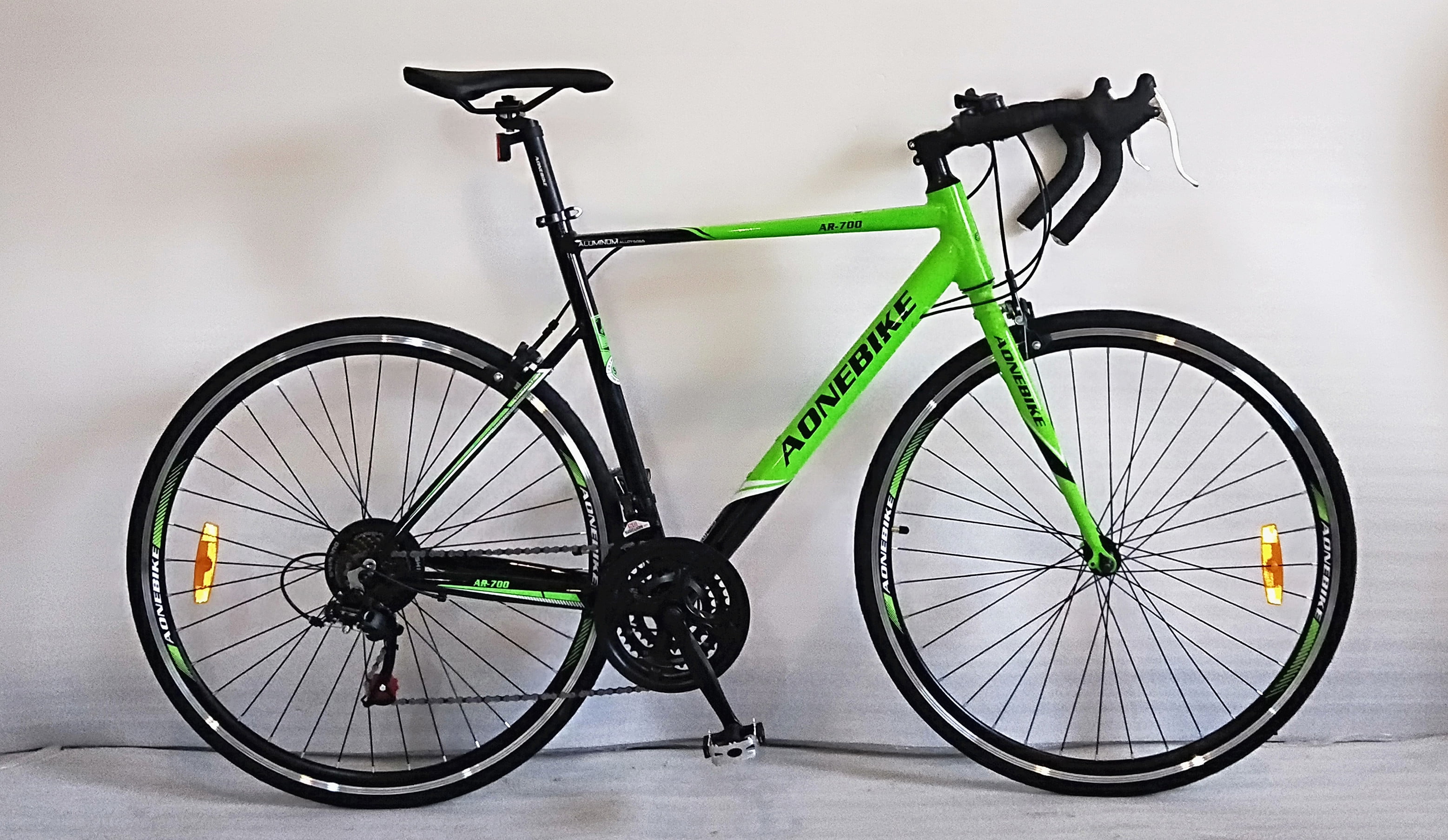 AONE 700C Road Bike 21 Speed Racing Bicycle Alloy Frame New(Green, 56cm）