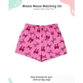 thumbnail image 3 of Disney Minnie Mouse Outfit for Girls, 2 Piece Ruffle T-Shirt and Shorts Set, Toddler & Little Kids Clothes (Pink, 4T), 3 of 5