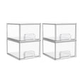 thumbnail image 1 of Pack Clear Stackable Storage Drawers, 4.4'' Tall Acrylic Bathroom Makeup Organizer, Plastic Storage Cubes, 1 of 4