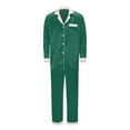 thumbnail image 2 of Ediodpoh Family Matching Pajamas Long Sleeve Silk Stain Sleepwear for Parents and Kids Holiday Family Sleepwear Set Holiday Cozy Outfit for Men Green XL, 2 of 4