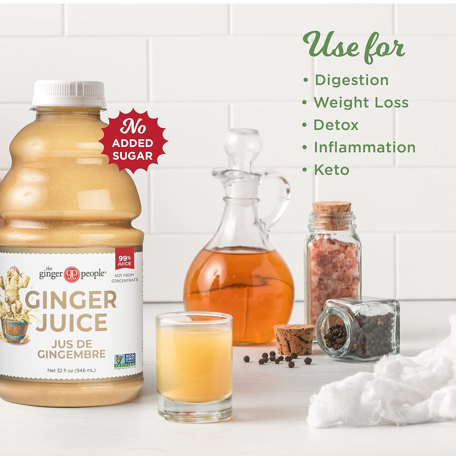 The Ginger People 99% Pure Ginger Juice w/Citric Acid - 32oz - Pack of 1