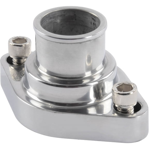 JEGS Aluminum Thermostat Housing for Small Block & Big Block Chevy, Straight Design [Polished]