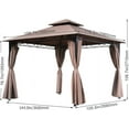 thumbnail image 6 of YRLLENSDAN 10'x13' Gazebo, Outdoor Canopy for Patio Tent Canopy Pop Up Gazebo with Sidewall Outside Tents for Backyard, 6 of 6