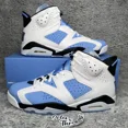 thumbnail image 1 of Ni - ke Air Jordan 6 Retro UNC University Blue Size 10.5 Men Sneakers CT8529-410, 1 of 5