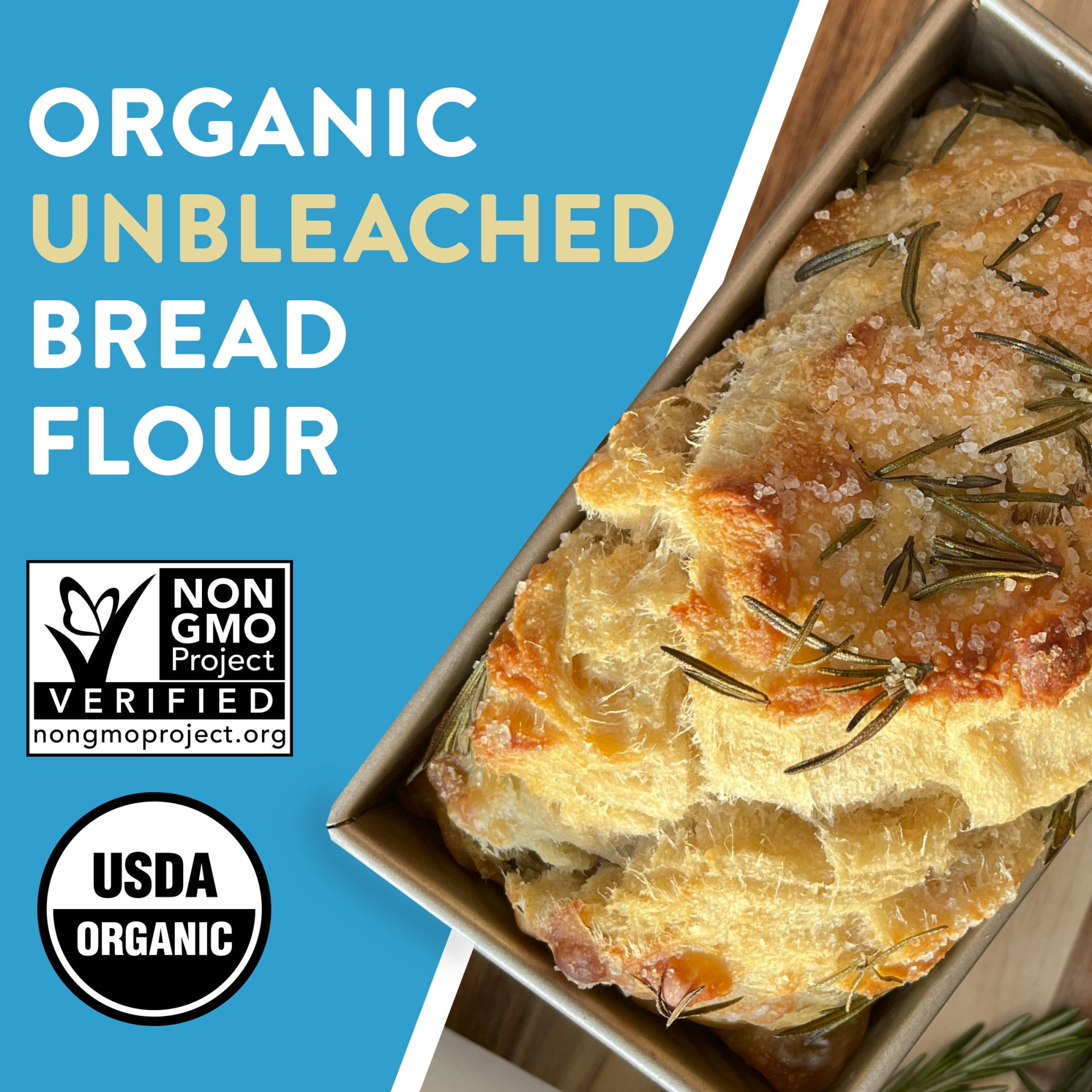 Arrowhead Mills Organic Unbleached Bread Flour, 5 lb Bag