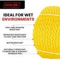 thumbnail image 2 of Polypropylene Rope 100Ft – 1/4 Inch Twisted Nautical Cord – Oil Resistant Yellow Heavy Duty Line Ideal for Boats, Dock – Increased Friction and Heat Resistance – High Tensile Strength Marine Cable, 2 of 5
