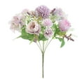 thumbnail image 4 of kkbbma under $5 Fake Flower Bouquet Faux Flower Peony Silk Champagne Flowers Faux Flower Arrangements for Cemetery Grave Home Table Centerpiece Summer Wedding Indoor Decor, 4 of 9