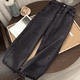 thumbnail image 5 of Pantalones vaqueros de cintura alta para mujer, pantalón holgado de pierna recta, Estilo Vintage Bf, a la moda, novedad de 2023, 5 of 5
