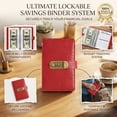 thumbnail image 3 of Lockable Savings Notebook 100 Page Envelope Challenge Book Money Saving Binder Compact Fun to Reach Your Savings Goals Personal Organizer, 3 of 6