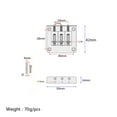 thumbnail image 2 of Puente de guitarra de 3 cuerdas Yuyangstore dorado con Tornillos y Llave, 2 of 8