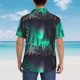 thumbnail image 4 of Balery Northern Lights 2 Camisas hawaianas de manga corta para hombre, camisas playeras de corte holgado, camisas de vacaciones con botones,Large, 4 of 7