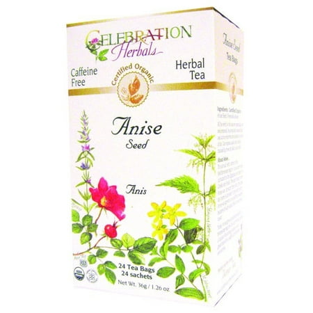 Celebration Herbals Organic Herbal Tea Caffeine Free Anise Seed 24 Herbal Tea (Best Unwashed Poppy Seeds For Tea)