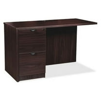 Lorell Prominence 2.0 Espresso Laminate Left Return - 2-Drawer 42" x 24" x 29" , 1" Top - 2 x File Drawer(s) - Band Edge - Material: Particleboard - Finish: Espresso Laminate, Thermofused Melamine (TF