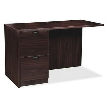 Lorell Prominence 2.0 Espresso Laminate Left Return - 2-Drawer 42" x 24" x 29" , 1" Top - 2 x File Drawer(s) - Band Edge - Material: Particleboard - Finish: Espresso Laminate, Thermofused Melamine (TF