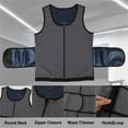 thumbnail image 6 of Kiwi Rata Men Sauna Suit Workout Waist Trainer Sweat Vest with Zipper and Adjustable Waist Trimmer Belt, 6 of 7