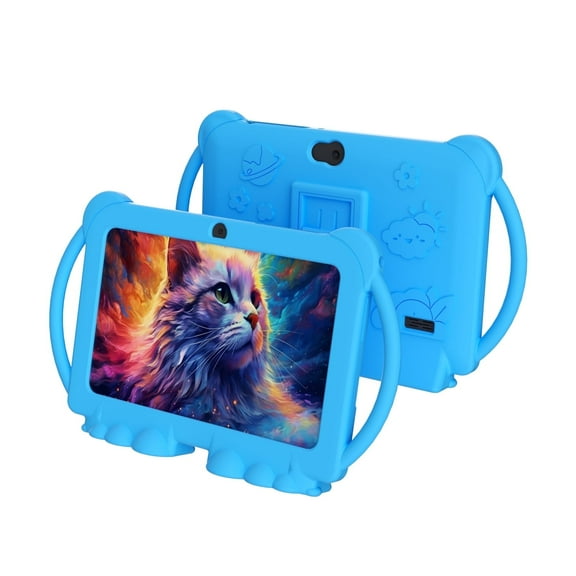 Kids Tablet 7 Inch Tablet for Kids Android Toddler Tablets Children Tablet for Girls boys with protective Cover 32GB 4GB WiFi Bluetooth Dual Camera Educationl Games Parental Control Kids Software