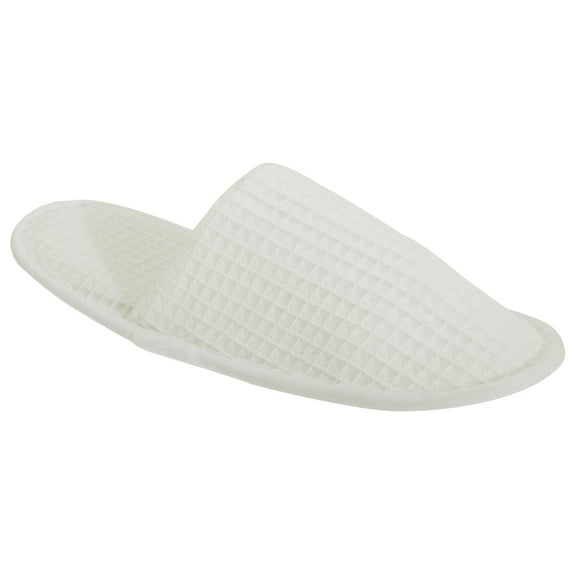 Towel City Waffle Mule Closed Toe Slippers