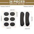 thumbnail image 2 of Uxcell 26 Pcs Drum Dampeners Gel Pads Silicone Black 30x25x3mm/98x22x2mm for Drums Cymbals Tone Control, 2 of 6