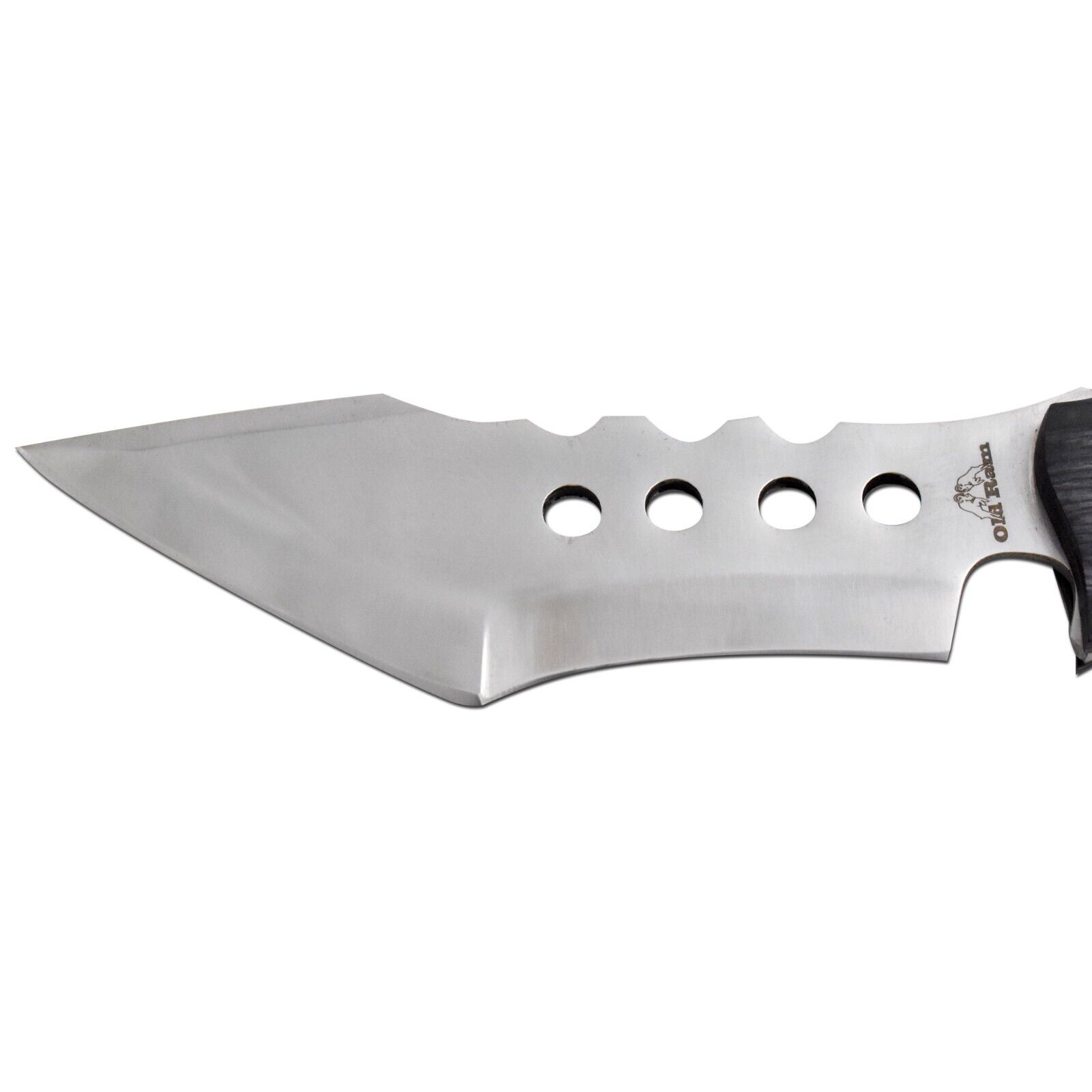 12.5'' Bowie Knife Full-Tang Fixed Blade Wood Handle w/Leather Sheath