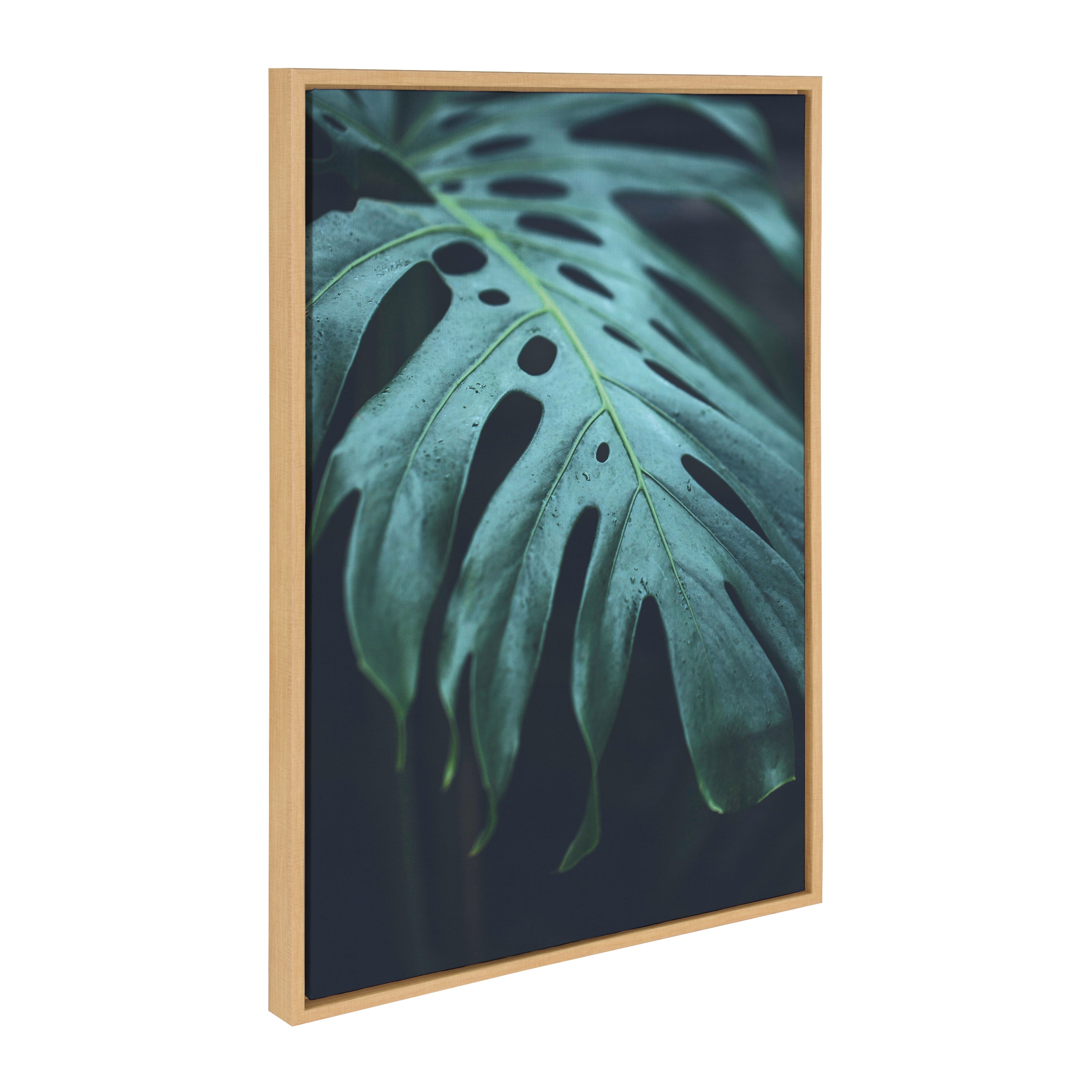 Kate and Laurel Sylvie Tropical Frond Framed Canvas Art Print, 23" x 33", byF2 Images