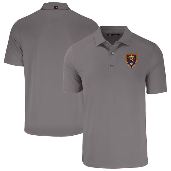 Men's-Cutter & Buck Gray Real Salt Lake Forge Eco Stretch Recycled Polo