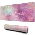 thumbnail image 1 of Protective Cute Pink Desk Mat with Rose Gold Marble Design - Large Mouse Pad for Desktops, PCs, Laptops, 1 of 7