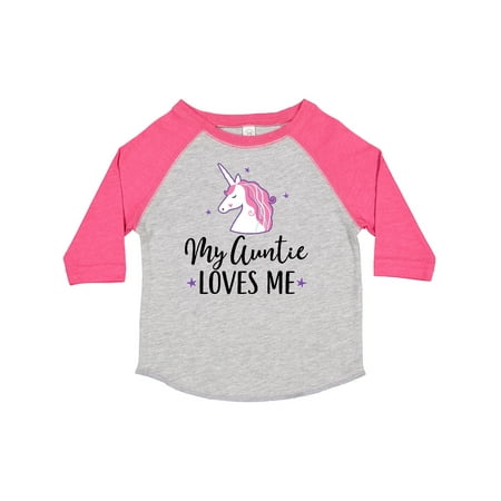

Inktastic My Auntie Loves Me Unicorn Gift Toddler Toddler Girl T-Shirt