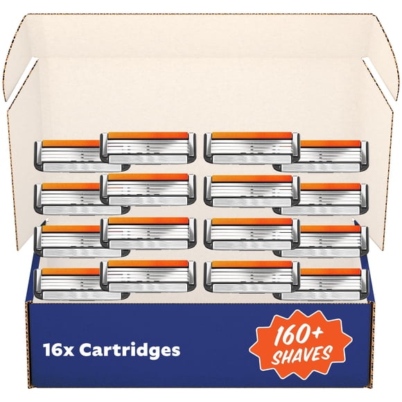 Dollar Shave Club | Cartuchos de recambio de la serie Club de 4 cuchillas, 16 unidades, cuchillas de acero inoxidable cortadas con precisión, ideales para cabello más largo y pun