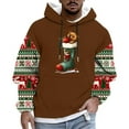 thumbnail image 2 of Yusimy Mens Christmas Printed Hoodie Long Sleeve Pullover Casual Athletic Top, 2 of 5