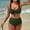 Green, variant on Top-kevin High Waisted Bikini Sets for Women Swim Suits 2025 Tummy Control Ruched Bikini Two Piece Bathing Suit Swimwear