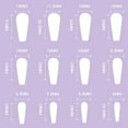 Aetomce 24Pcs Glossy Fake Nails Long Coffin Colorful Press on Nails