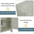 thumbnail image 6 of Storage Cabinet, Modern Console Table Sideboard with 2 Shelves and 2 Doors, 40 Inch Wide Sofa Table with 2 Handles and Smooth Tabletop Surface for Living Room Bathroom, Easy Assembly, Antique White, 6 of 7