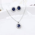 thumbnail image 3 of Ruanlalo Jewelry Set Elegant Skin-friendly Alloy Fashion Earrings Jewelry Set for Party Sapphire Blue, 3 of 6