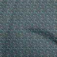 thumbnail image 1 of oneOone Polyester Spandex Dark Teal Blue Fabric Text Craft Projects Decor Fabric Printed By The Yard 56 Inch Wide, 1 of 5