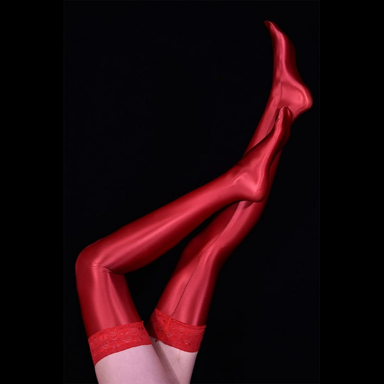 ALSLIAO Womens Silky See Through Leggings High Elastic Sheer Ultra