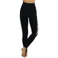 thumbnail image 4 of ToBeInStyle Women's Active Peace Print Legging Black, 4 of 4