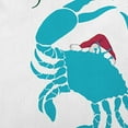 thumbnail image 2 of 18" x 18" Simply Daisy Santa Claws Crab Polyester Indoor/Outdoor Pillow, Turquoise Qty 1, 2 of 3