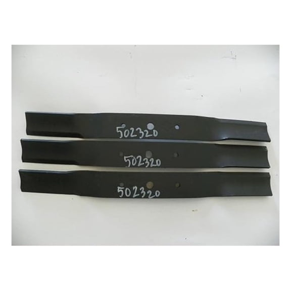 King Kutter 60" Finish Mower Blades - Set of 3 Replacement Blades - Fits RFM60 Mower - 20-1/16" High Lift Blades - 1/2" Mounting Hole - 502320