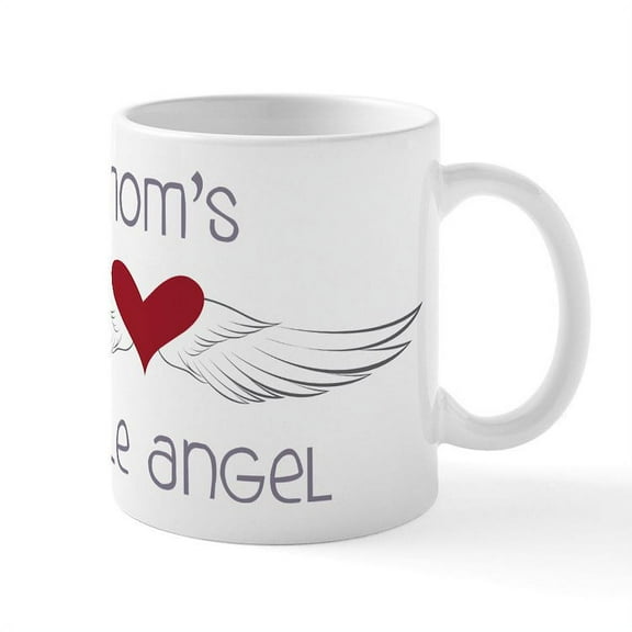 CafePress - Mom's Little Angel Mug - 11 oz Ceramic Mug - Novelty Coffee Tea Cup