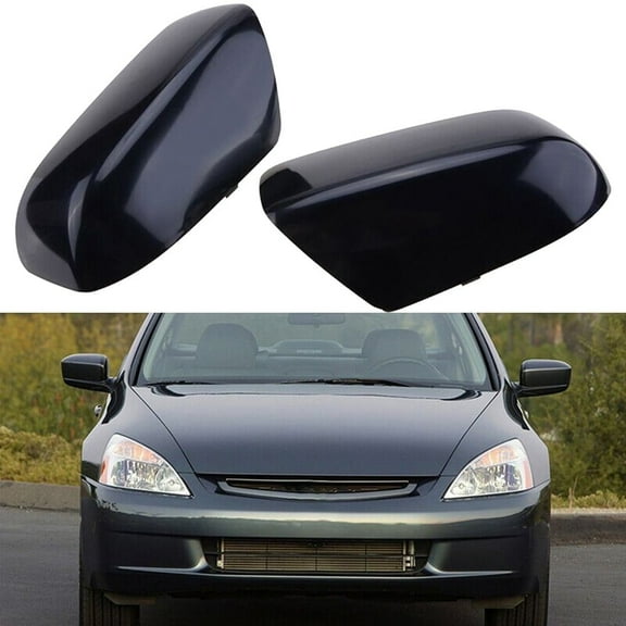 Honda Accord 2003-2007 Door Side Mirror Cover Cap Abs Plastic Gloss Black Replacement Left Right