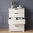 thumbnail image 3 of STYLIVIA 5 Drawer Tall Dresser for Adults with Cut-Out Handles Dusty Gray Oak 31.3" W x 15.6" D x 47.2" H, 3 of 17