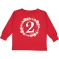 thumbnail image 3 of Inktastic 2nd Birthday Rose Wreath 2 Year Old Girl Girls Long Sleeve Toddler T-Shirt, 3 of 5