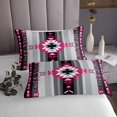 thumbnail image 3 of Erosebridal Ensembles de Couvre-Lits Bohèmes Aztèques Format Simple,Courtepointe à Rayures Géométriques,Ensembles de Courtepointes Style Exotique pour Lit Format Simple,Décoration de Chambre Tribale Super Douillette,2 Pcs, 3 of 6