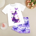 thumbnail image 2 of Toddler Baby Girl Clothes Cute Summer Short Sleeve T-Shirt Tops Shorts Clothes Sets Baby Girl Outfits,Toddler Sizes 6-12 Months 12-24 Months 2t 3t 4t 5t 6t 7t 8t 9t Children 2-3 Years, 2 of 4